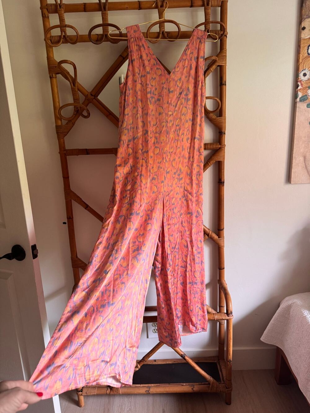 NWT Anthropologies Akemi + Kin Abstract Leopard Print Wide-Leg Jumpsuit